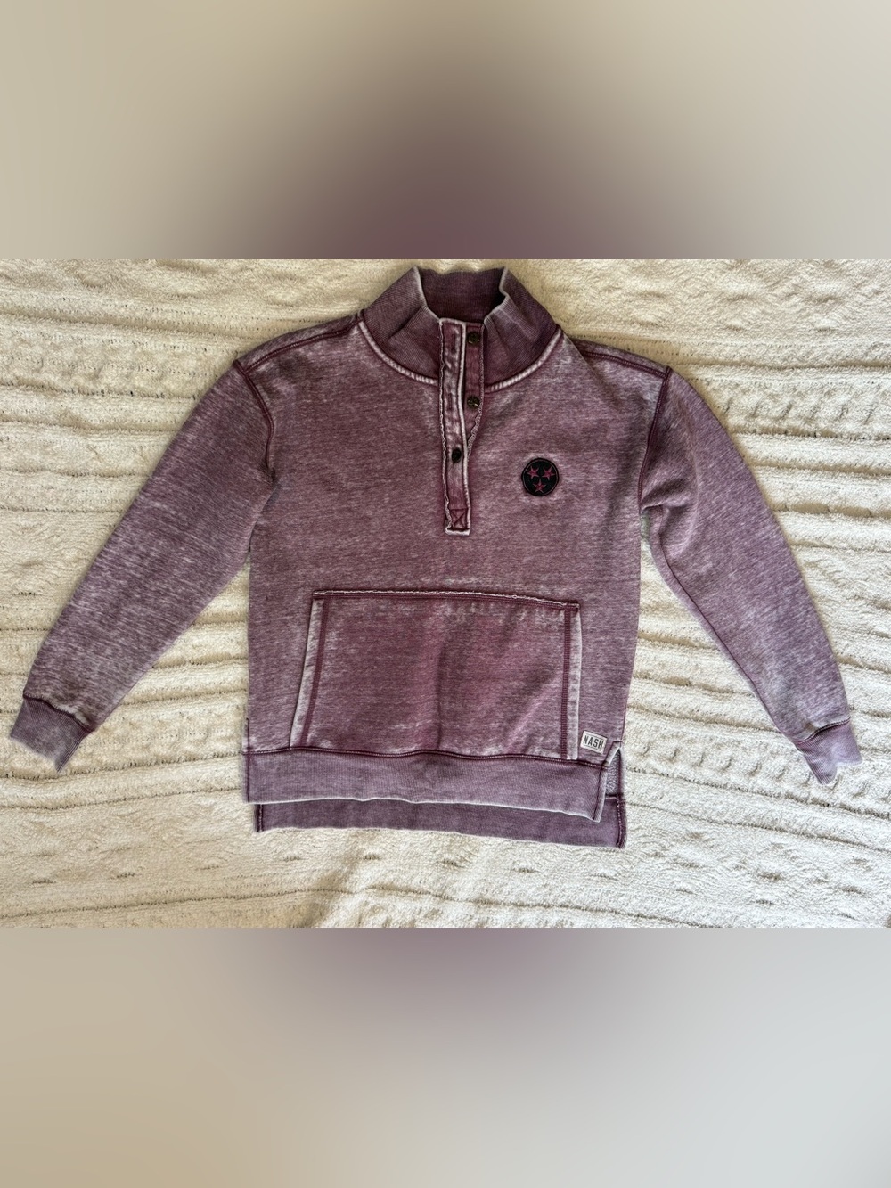 NASH Collection Tennessee Tri-Star Quarter Snap Fleece Pullover Maroon Small - Picture 2 of 15
